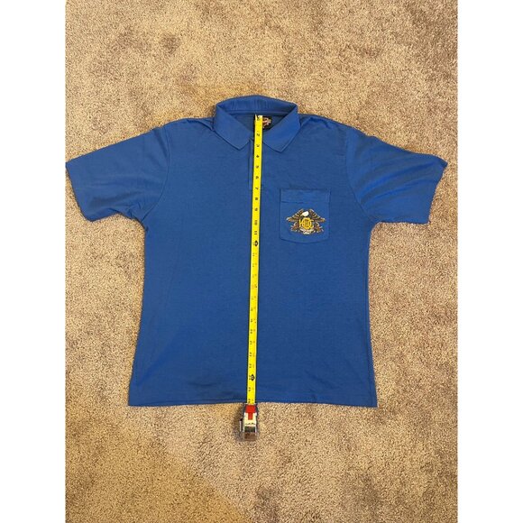 Harley-Davidson Grand Rapids Chapter Blue Polo Shirt W/ Logo Pocket HOG Sz Lg - Picture 3 of 6